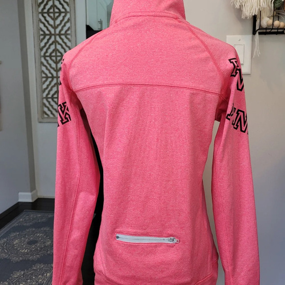 Victoria’s Secret PINK •Size Small• Bright Pink Quarter Zip Fitted Athletic Top - Picture 9 of 9